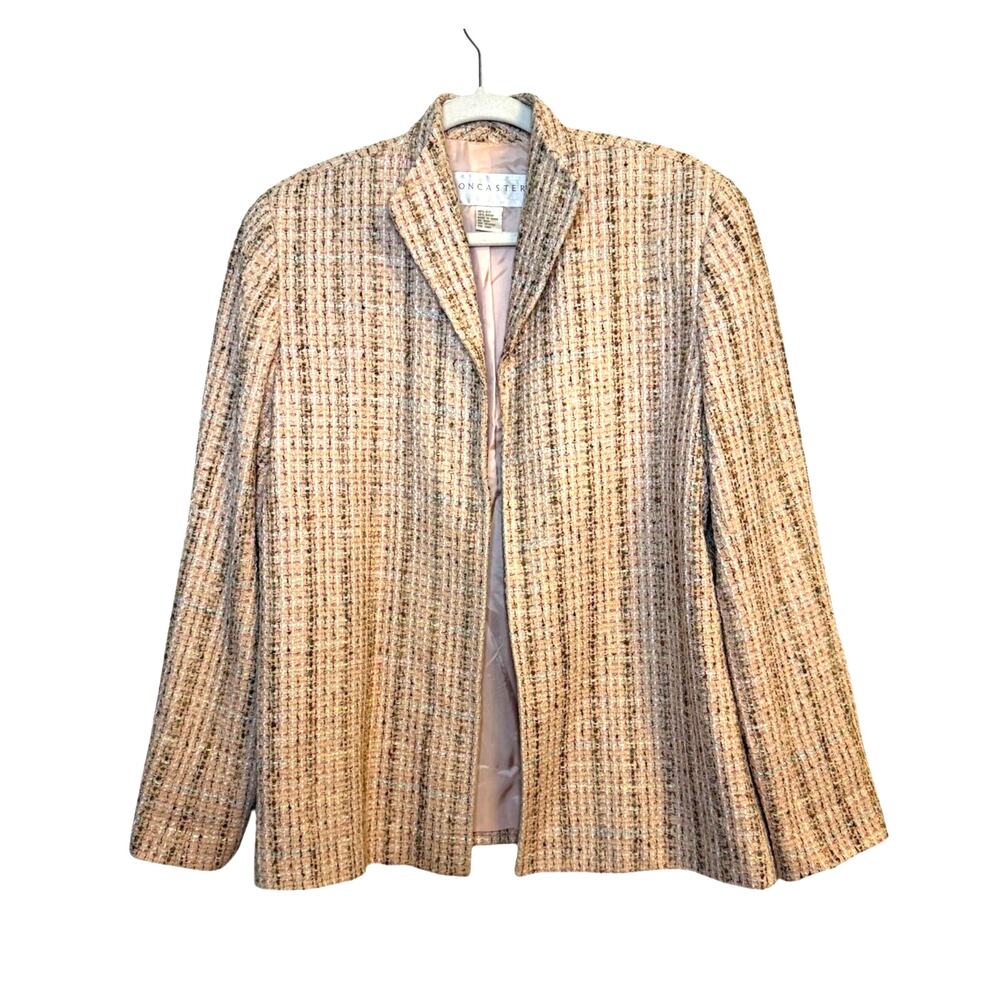 Doncaster Sz 14 Silk Tweed Blazer Jacket
